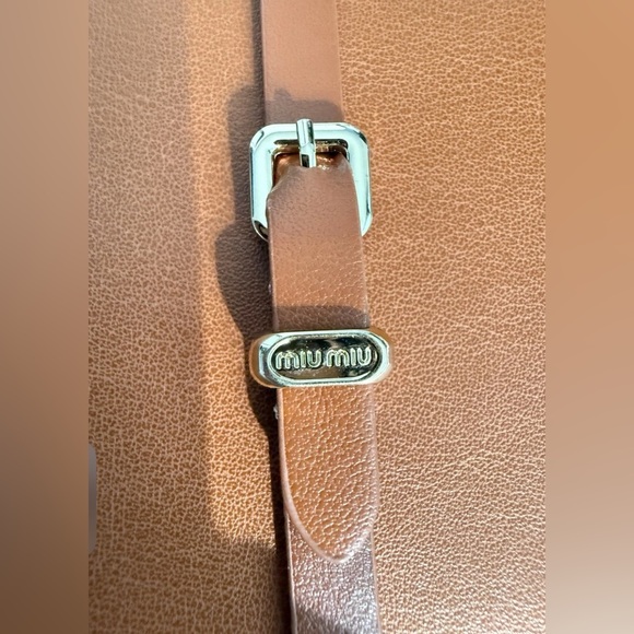 New in Bag Miu Miu Brown GWP Lined Notebook with Miu Miu on Each Page + Belt - Picture 4 of 6
